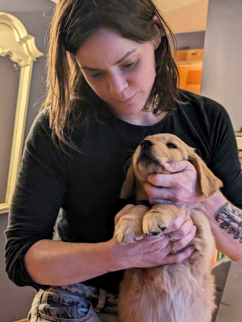 Bianca Stone con su perro